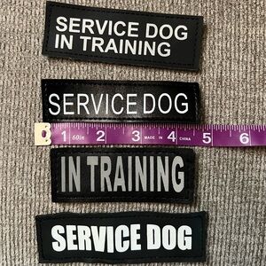 Service Dog In Training Patches - Black and White